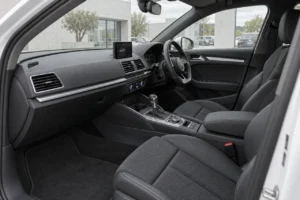 White Audi A3, interior
